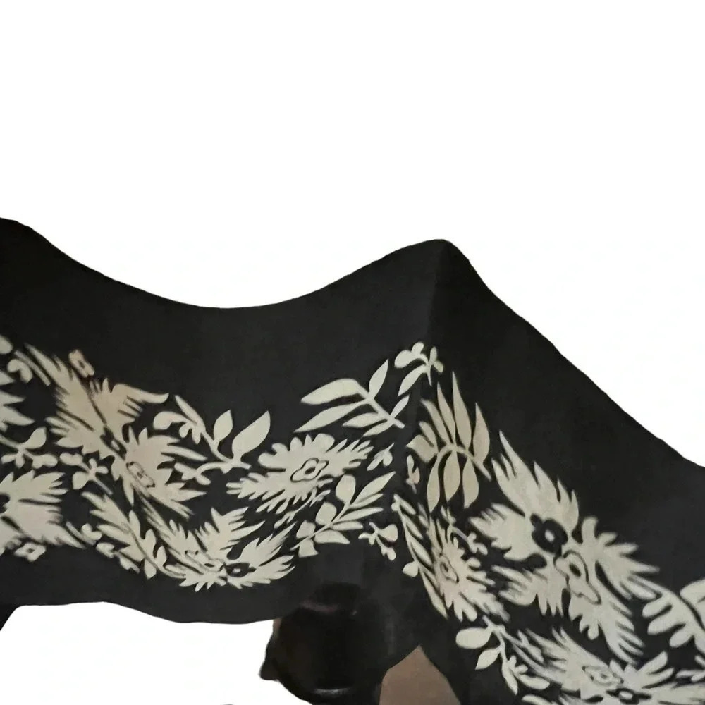 Odile  Anthropologie Mustard Black Boho Cotton Skirt‎ 0 - Picture 4 of 5
